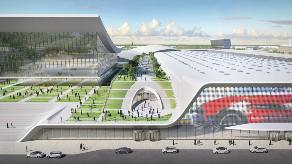Redevelopment project for Pavilion no. 70 “Moscow”, 2020. Today abandoned. Illustration: gorproject.ru.