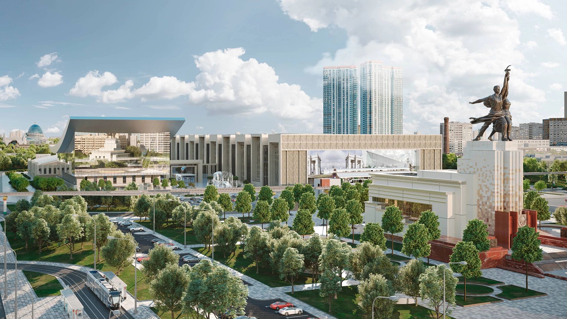 Redevelopment project for pavilion no. 70 “Moscow”. Illustration: expo-vdnh.ru.