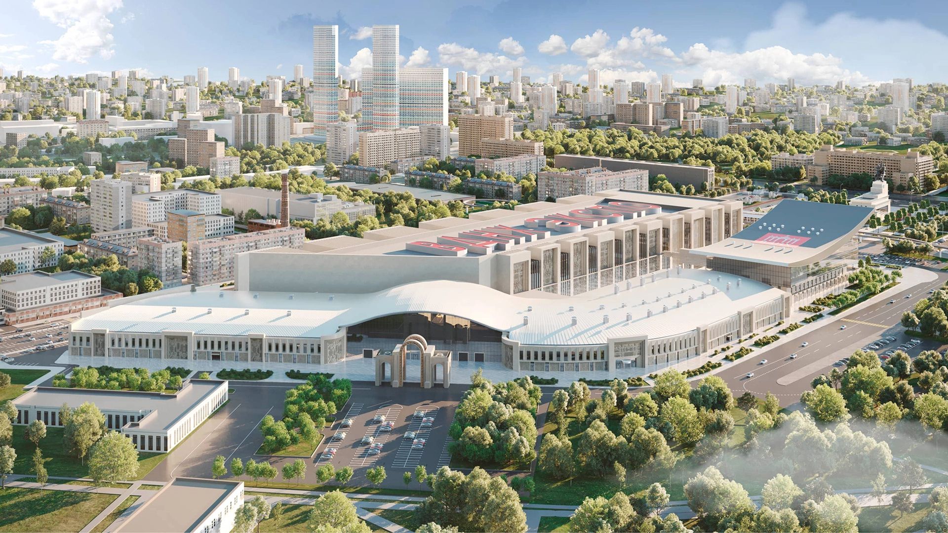 Redevelopment project for pavilion no. 70 “Moscow”. Illustration: expo-vdnh.ru.