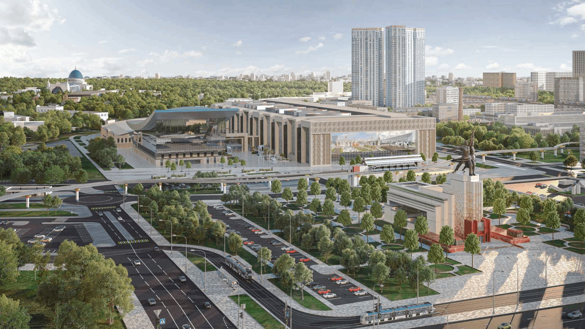 Redevelopment project for pavilion no. 70 “Moscow”. Illustration: expo-vdnh.ru.